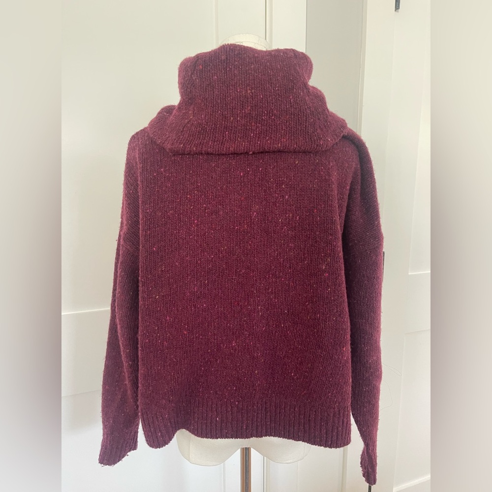 Lauren Ralph Lauren Burgundy Cowl Neck Sweater | Size Small - Picture 4 of 4